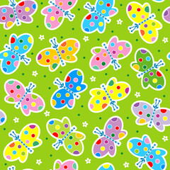 Butterflies seamless background, wallpaper, repeat pattern
