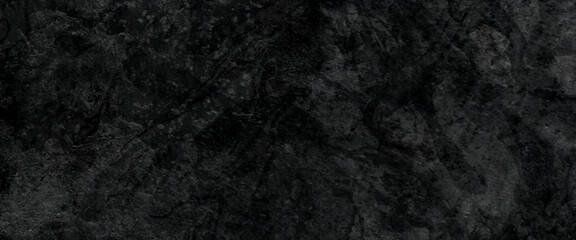 Black stone concrete texture background, dark grey black cement for background marbled stone wall or rock industrial texture in website banner header backdrop design, Black dark black grunge textured.