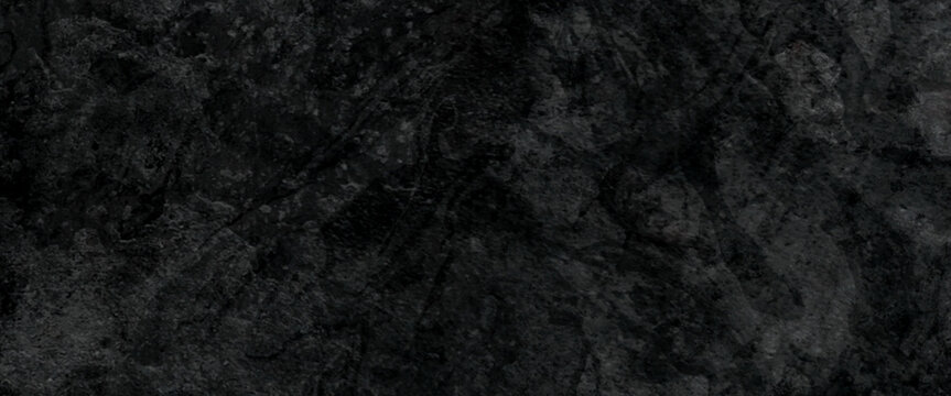 Black stone concrete texture background, dark grey black cement for background marbled stone wall or rock industrial texture in website banner header backdrop design, Black dark black grunge textured. © Grave passenger