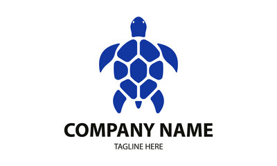 Fototapeta premium Blue Color Simple Animal Tortoise Logo Design