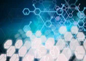 Fototapeta premium Abstract molecular structure background