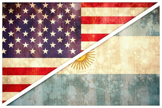 American and Argentinian Flags