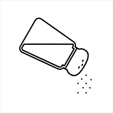 Salt and pepper shaker line icon. linear style sign for mobile concept and web design. Salt and pepper bottle outline vector icon. Symbol, logo illustration. Vector graphics