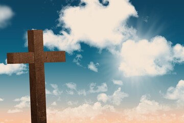 Cross against sky