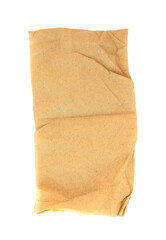 torn brown tissue paper on transparent background png file