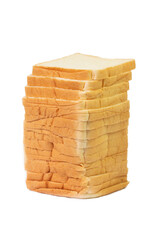 Toast wheat bread isolated on transparent background.