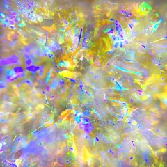 オーロラビビッドカラーのホログラフィックフレークを敷き詰めた背景写真　質感素材