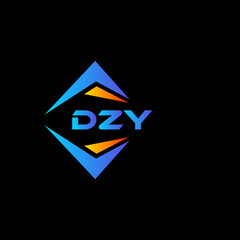 DZY abstract technology logo design on black background. DZY creative initials letter logo concept.
