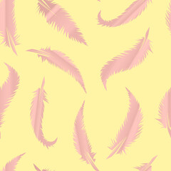 Fototapeta na wymiar feathers gradient vector seamless pattern