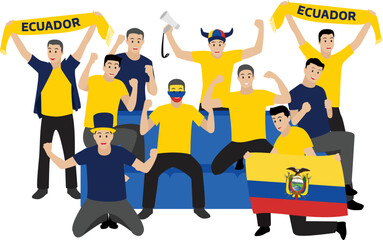 Passionate Football Fans From Ecuador