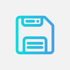 Obraz premium Save icon in gradient style about user interface, use for website mobile app presentation