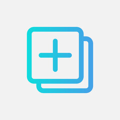 Obraz premium Add icon in gradient style about user interface, use for website mobile app presentation