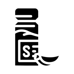 salt garlic glyph icon vector. salt garlic sign. isolated symbol illustration