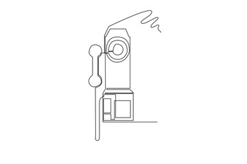 simple line illustration of gadget. One line concept of hand phone, mobile phone, and telephone.