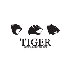 Tiger logo template. Abstract logotype for business company vector.