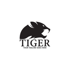 Tiger logo template. Abstract logotype for business company vector.