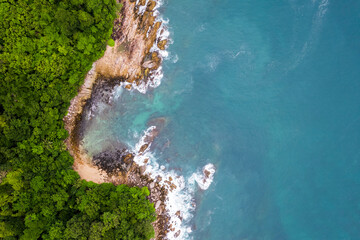 Beautiful tropical island with beach and coconut palm tree, freedom beach phuket