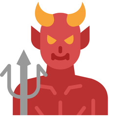 devil flat icon