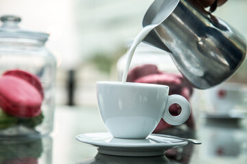 Coffee day shot, Photo is selective focus with shallow depth of field. Taken at Cairo Egypt on 18 November 2016.