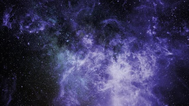 view of nebula clouds floating in the star-studded universe