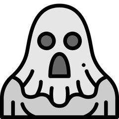 ghost filled outline icon
