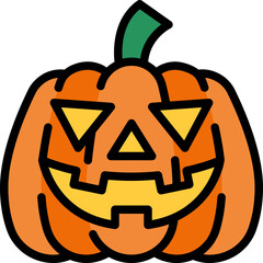 jack o lantern filled outline icon