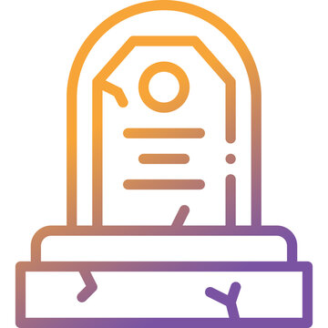 Tombstone Gradient Line Icon