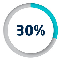 Set of circle percentage diagrams for infographics, 3D design