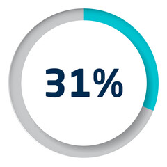 Set of circle percentage diagrams for infographics, 3D design
