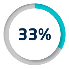 Set of circle percentage diagrams for infographics, 3D design