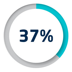 Set of circle percentage diagrams for infographics, 3D design