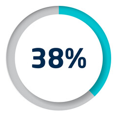 Set of circle percentage diagrams for infographics, 3D design