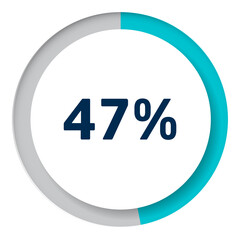 Set of circle percentage diagrams for infographics, 3D design