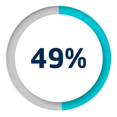 Set of circle percentage diagrams for infographics, 3D design