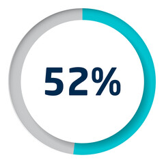 Set of circle percentage diagrams for infographics, 3D design