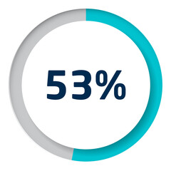 Set of circle percentage diagrams for infographics, 3D design