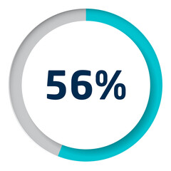 Set of circle percentage diagrams for infographics, 3D design