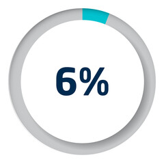 Set of circle percentage diagrams for infographics, 3D design