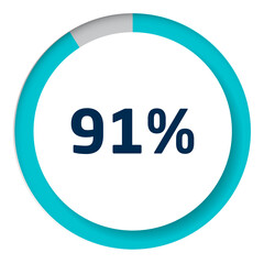 Set of circle percentage diagrams for infographics, 3D design
