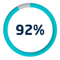 Set of circle percentage diagrams for infographics, 3D design