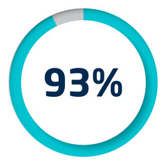 Set of circle percentage diagrams for infographics, 3D design