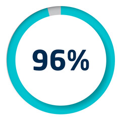 Set of circle percentage diagrams for infographics, 3D design