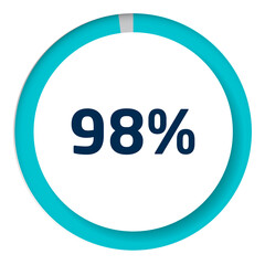Set of circle percentage diagrams for infographics, 3D design