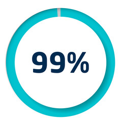 Set of circle percentage diagrams for infographics, 3D design