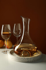 Concept of tasty and delicious alcohol drink, wine