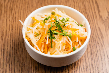 cabbage salad in the bowl