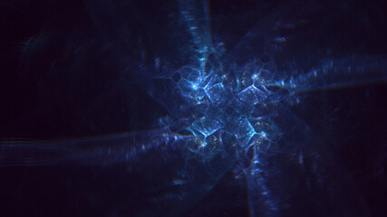 3D rendering abstract colorful fractal light background