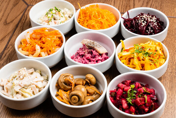 different kinds of salad