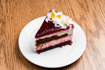 cake with berries