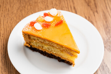 slice of caramel cake